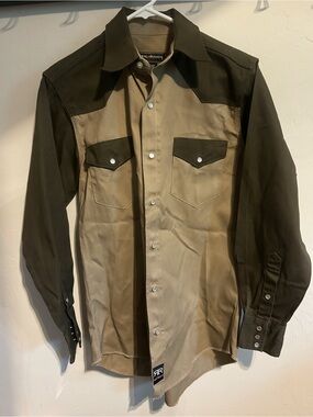Real Ranch Pearl Snap Western Button Up Shirt Men’s M